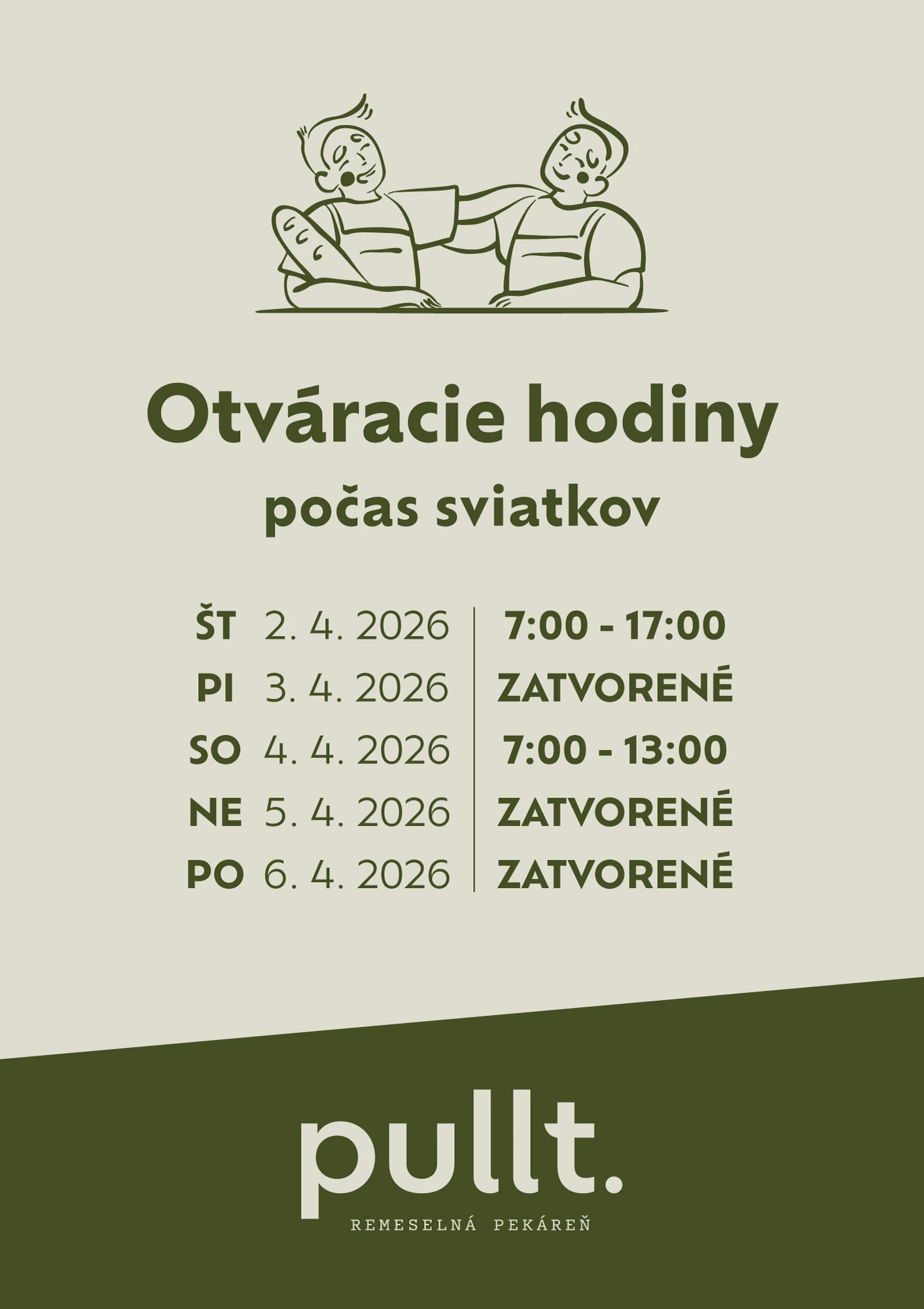 Otváracie hodiny počas veľkonočných sviatkov